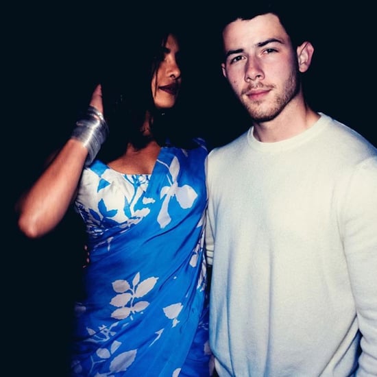 Priyanka Chopra Wearing a Saree at Home With Nick Jonas