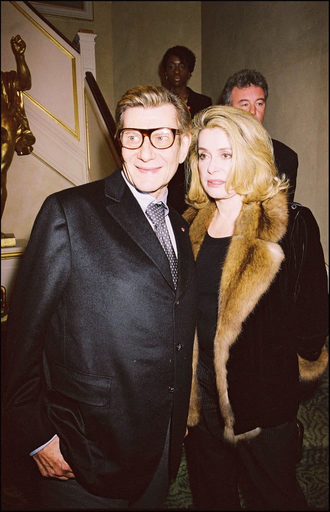 Longtime friend Catherine Deneuve shared a moment with him at the opening of his eponymous foundation in March 2004.
Longtime friend Catherine Deneuve shared a moment with him at the opening of his eponymous foundation in March 2004.