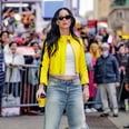 Katy Perry Takes Inspiration From "Kill Bill" in Yellow Moto Jacket and Low-Rise Jeans