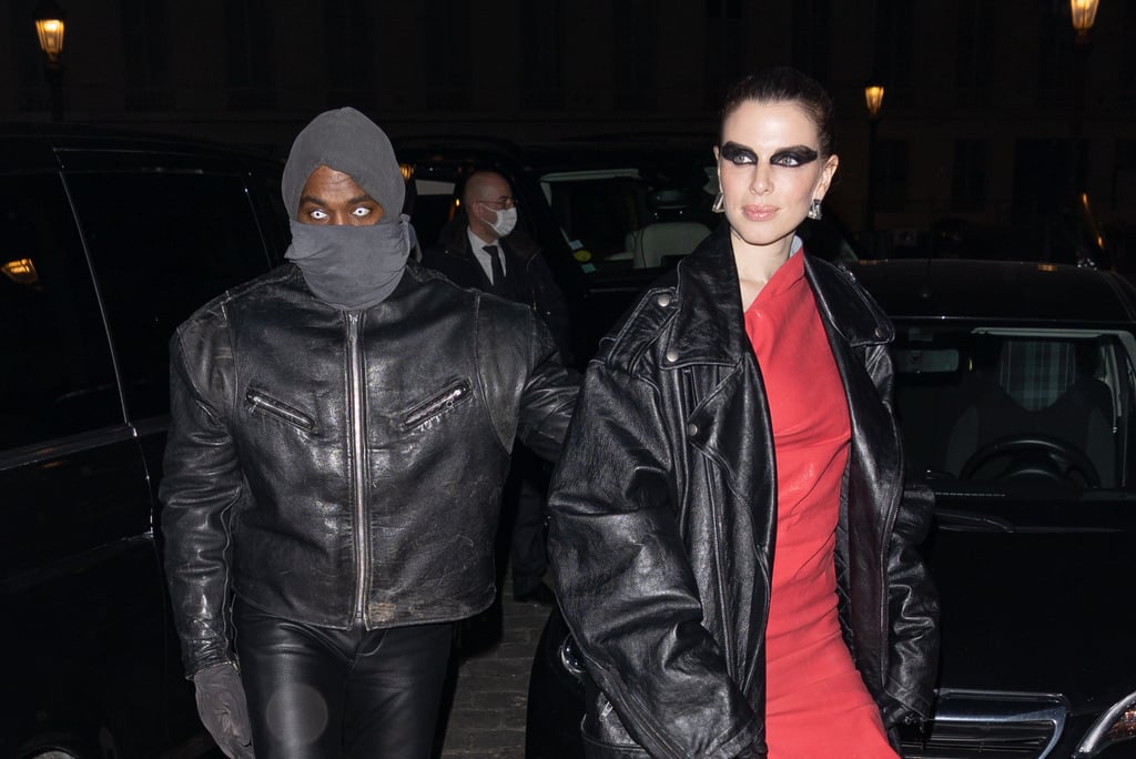 Kanye West Did Julia Fox's Graphic Winged Eyeliner at PFW