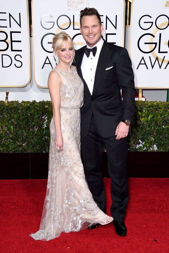 Chris Pratt and Anna Faris at the Golden Globes 2015