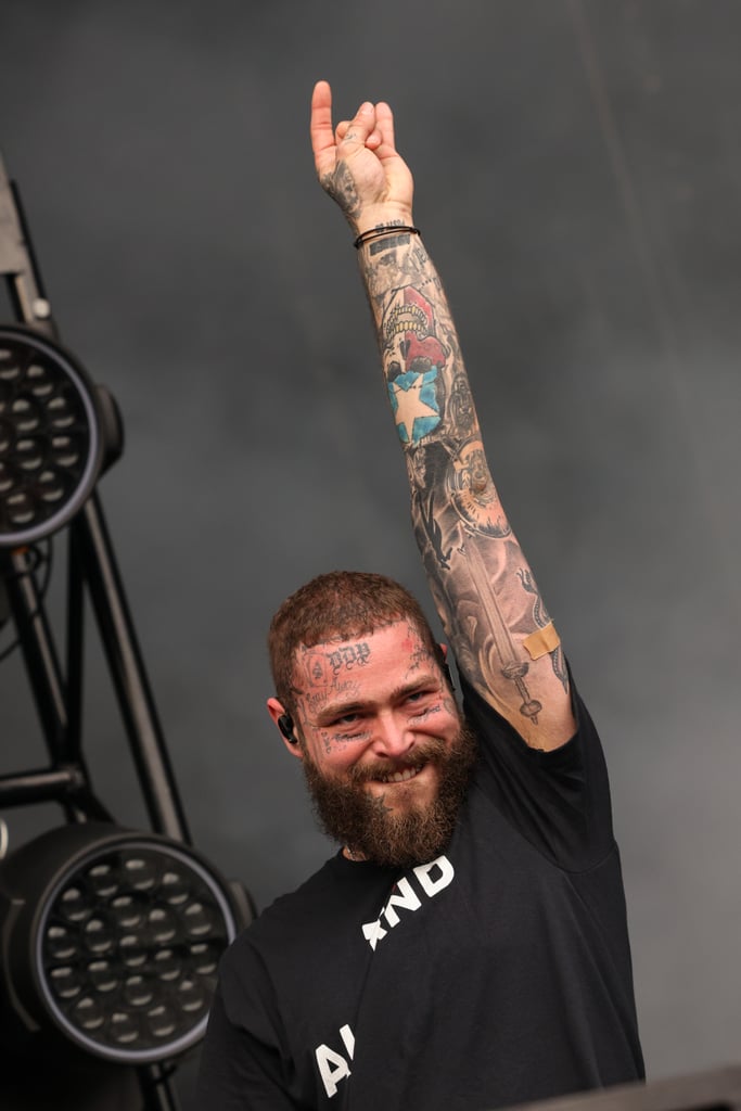Tattoo Designs on Post Malone's Left Arm