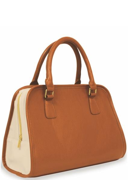 Retro Tan Teardrop Insulated Cooler Lunch Handbag