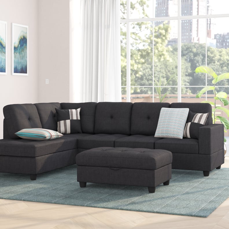 Mauzy Left Hand Facing Sofa & Chaise with Ottoman