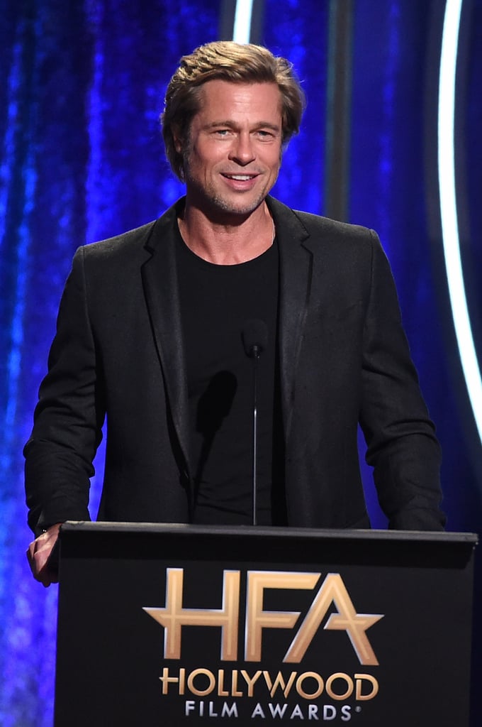Brad spoke onstage at the Hollywood Film Awards in Nov. 2018.