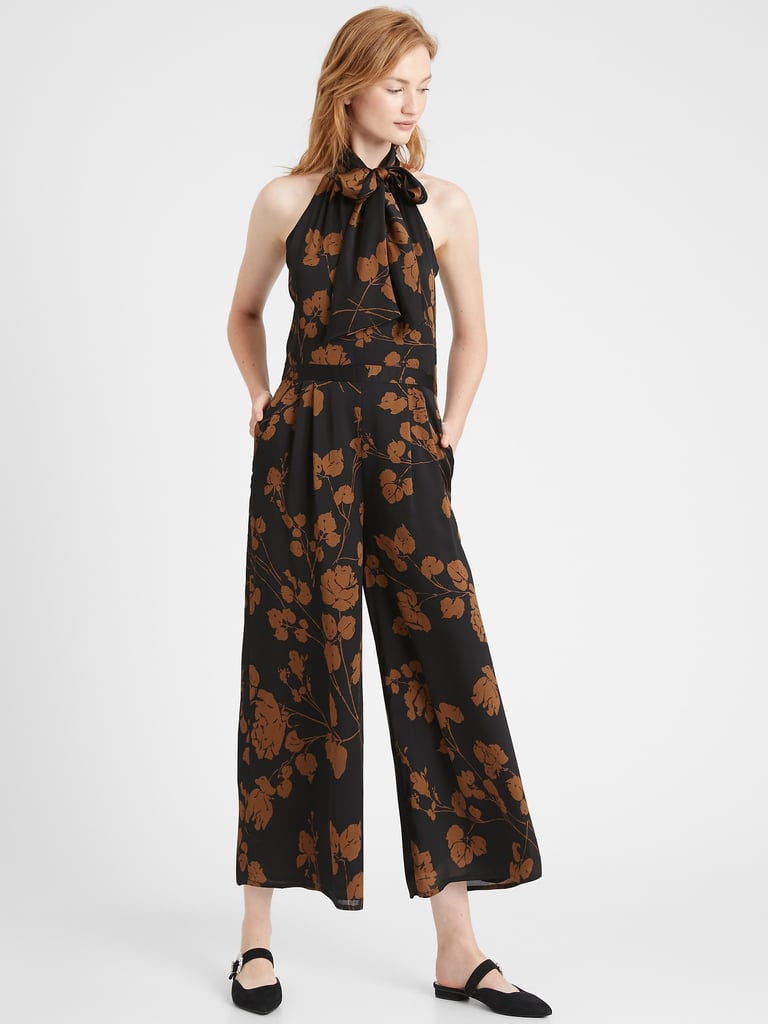 Banana Republic Tie-Neck Cropped Jumpsuit