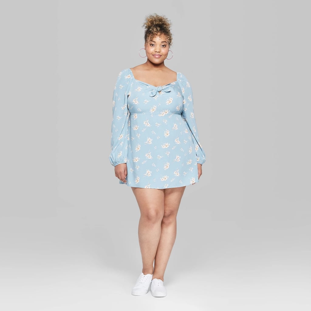 long sleeve dress with bow