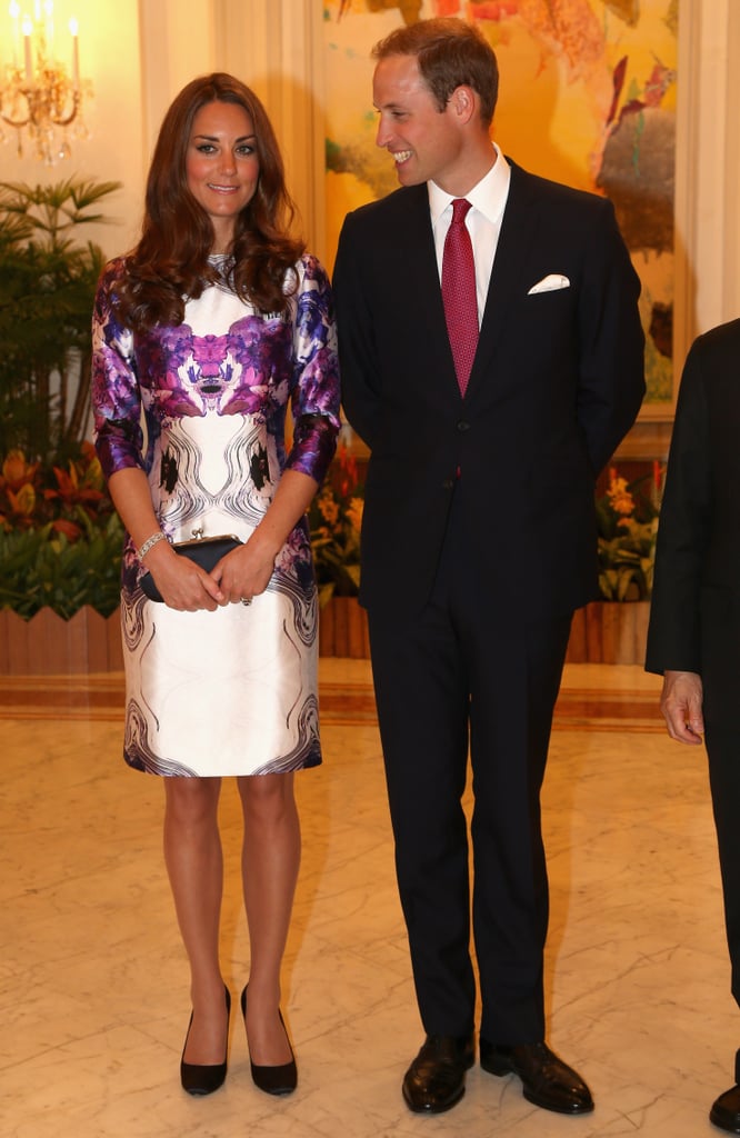 Prince William gave Kate Middleton a smile in September 2012 while they visited Singapore.