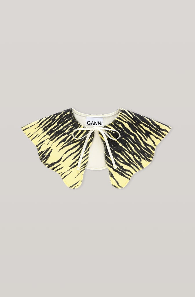 Ganni Printed Denim Detach Collar