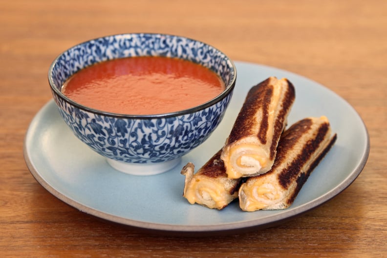 Grilled Cheese Roll-Ups With Tomato Soup