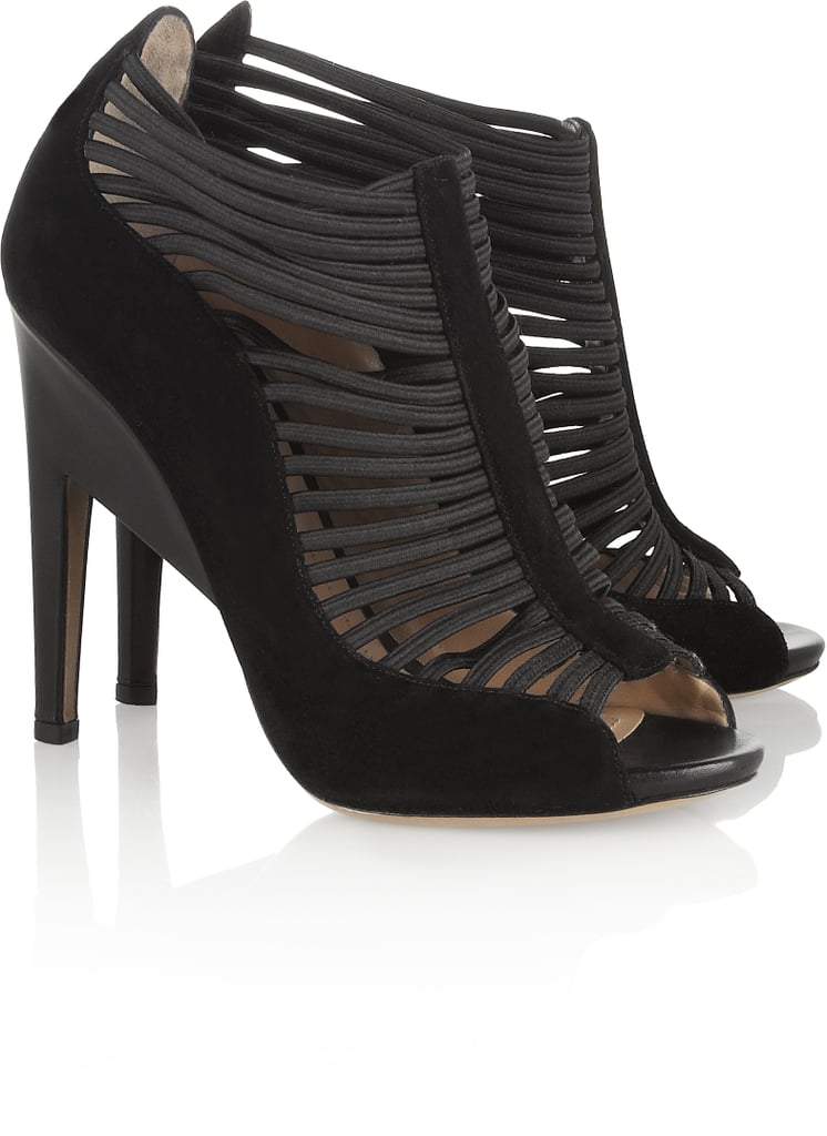 Nicholas Kirkwood Black Elastic Cage Booties