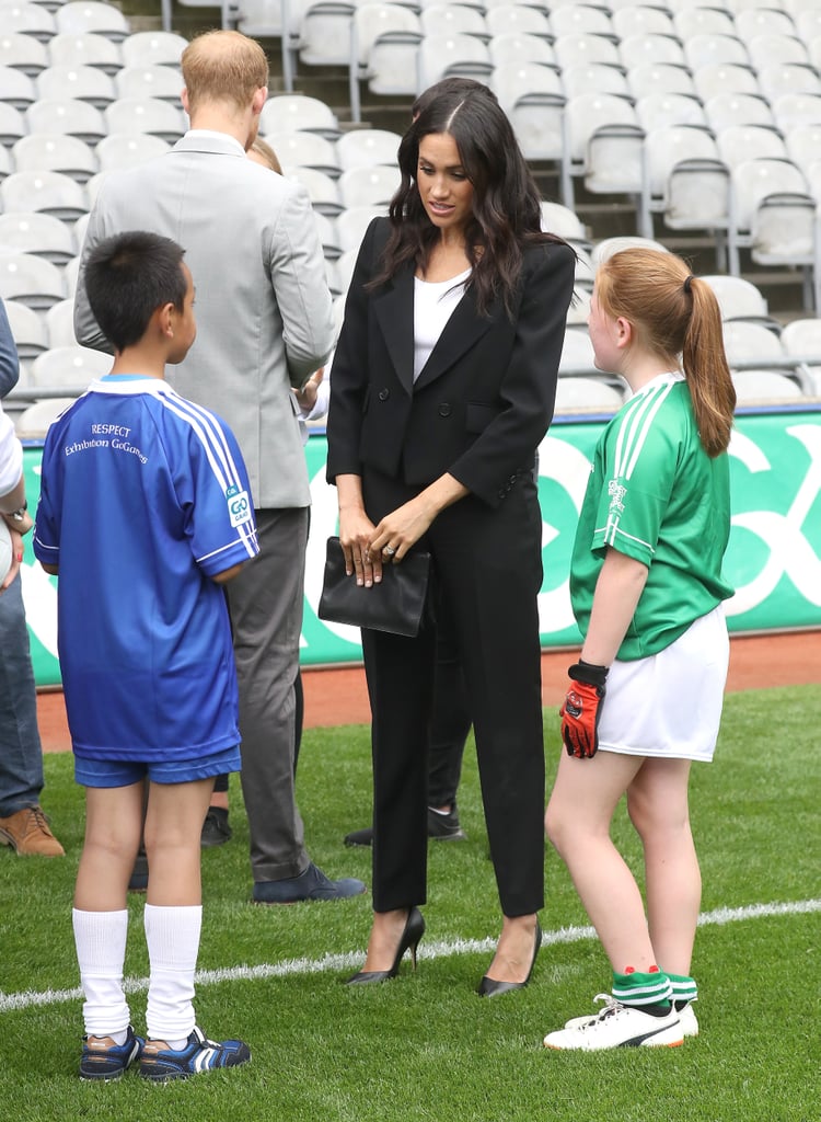 Meghan Markle's Black Trouser Suit Ireland 2018