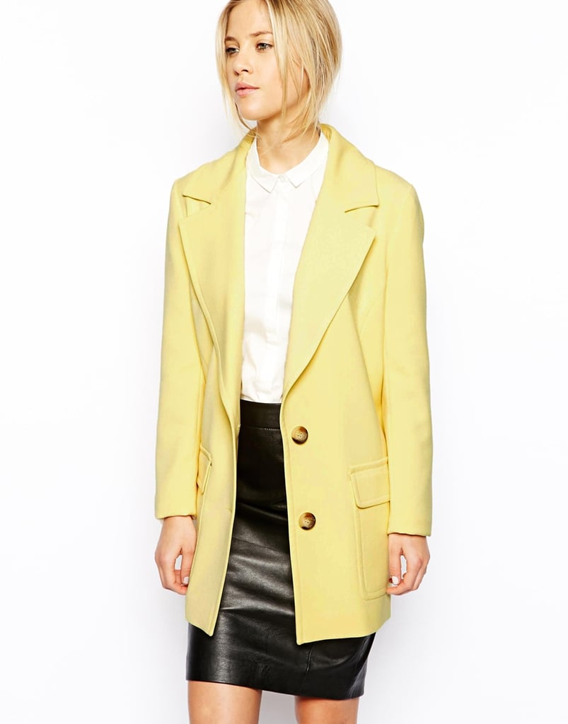 ASOS yellow two-button coat ($141)
