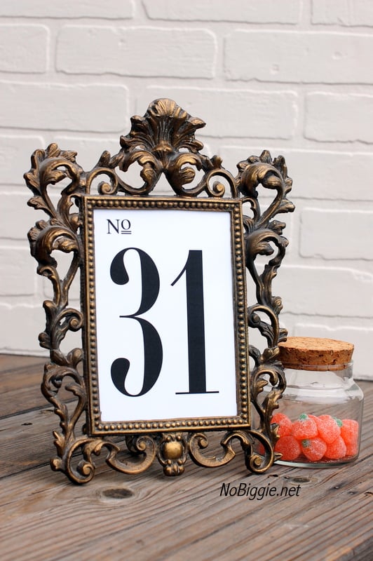 Simple Table Numbers