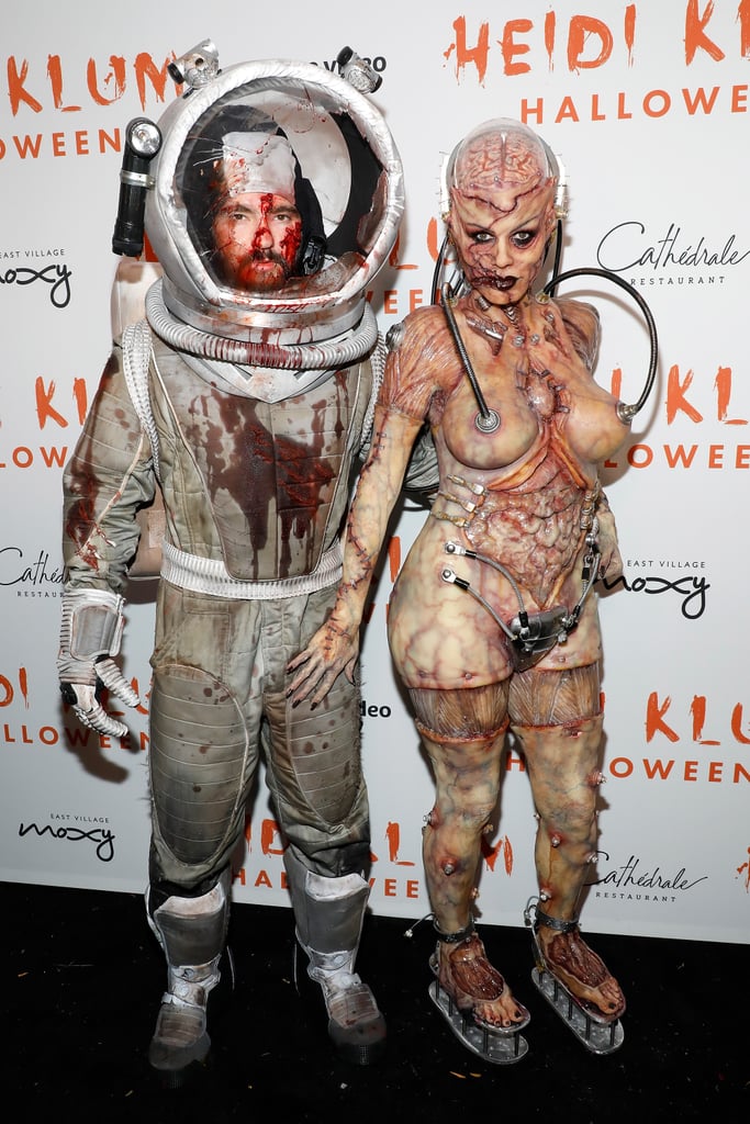 Heidi Klum and Tom Kaulitz as an Alien and an Astronaut