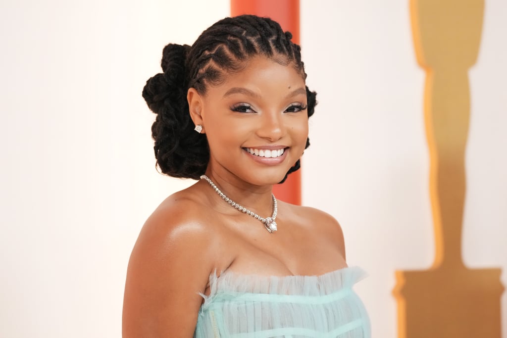 Halle Bailey's Twisted Locs Updo at the Oscars 2023