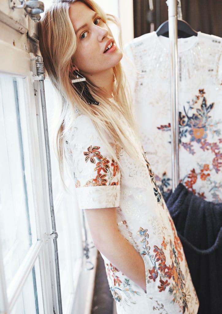 H&M Conscious Collection Embroidered Silk-Blend Dress (Sold Out)