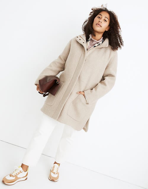 Madewell faux shearling cocoon sale coat