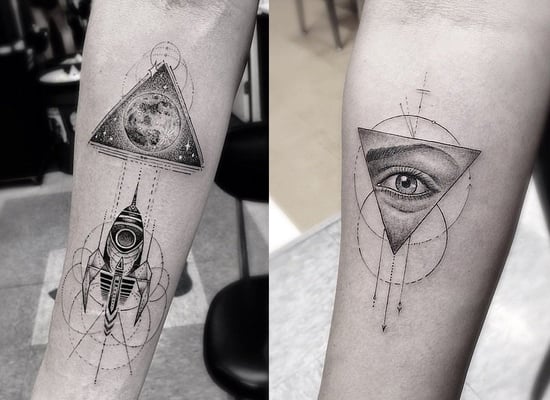 75 Excellent Geometric Tattoos On Back  Tattoo Designs  TattoosBagcom