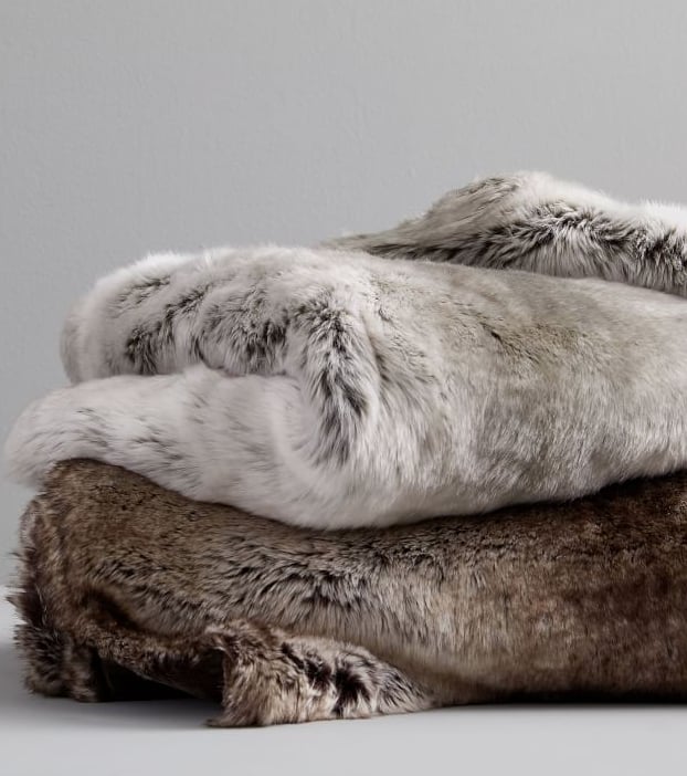 Faux Fur Ombre Throw