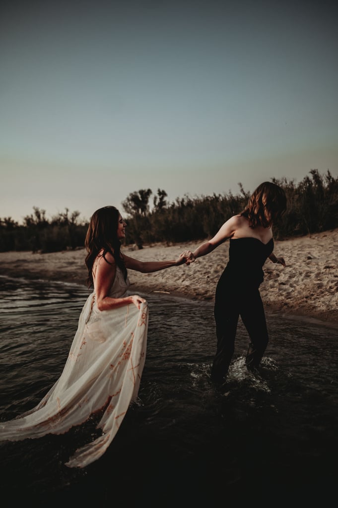 Sexy River Beach Engagement Photo Shoot