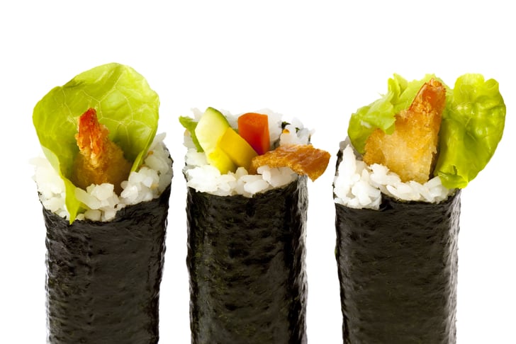 Tempura Prawn Sushi Roll Calories In Sushi POPSUGAR Fitness tempura-prawn-sushi-roll-calories-in-sushi-popsugar-fitness