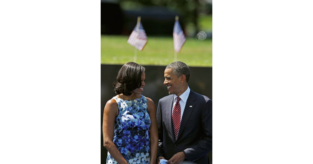 The Obamas Smiled At Each Other During A Memorial Day Event In Barack 9439