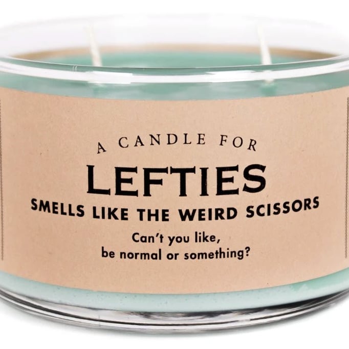 This Candle Hilariously Captures the Struggle For Lefties