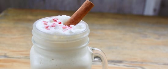 Boozy Peppermint Eggnog Milkshake Recipe + Photos