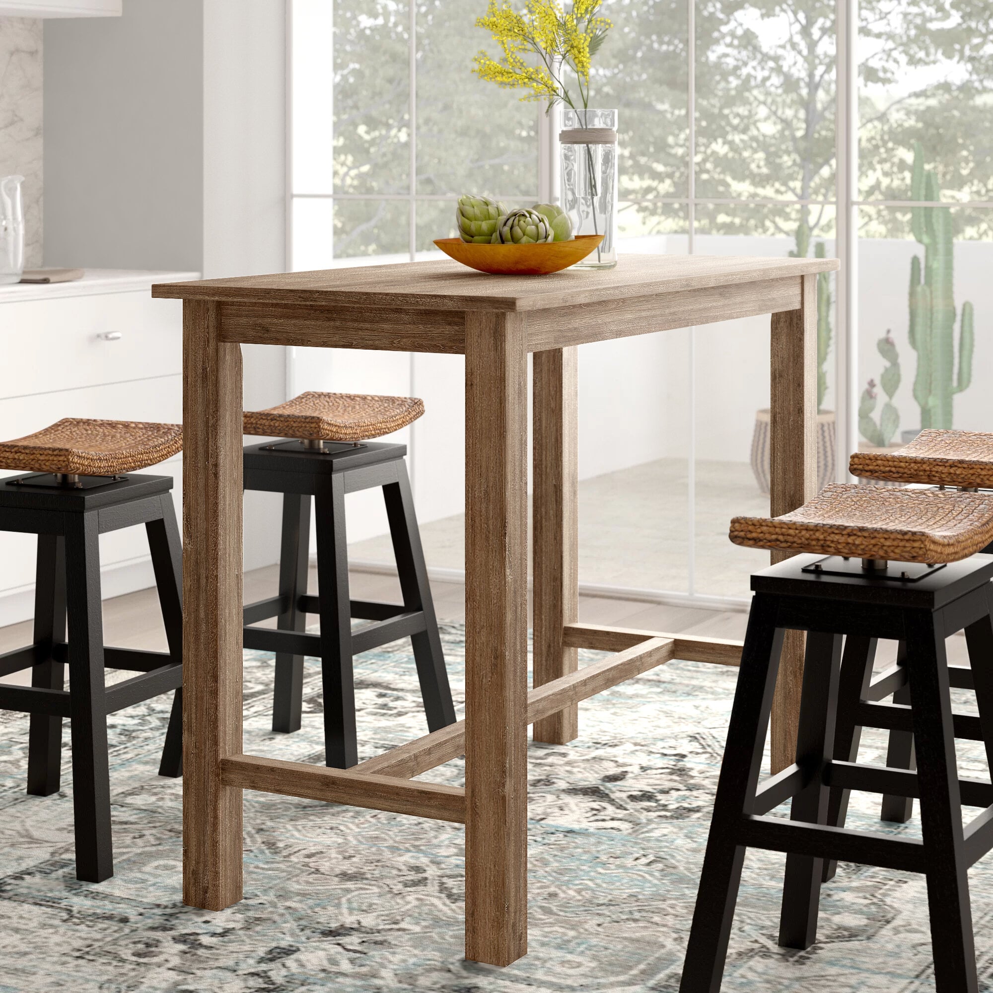 Allister Solid Wood Dining Table Small Apartment These 45