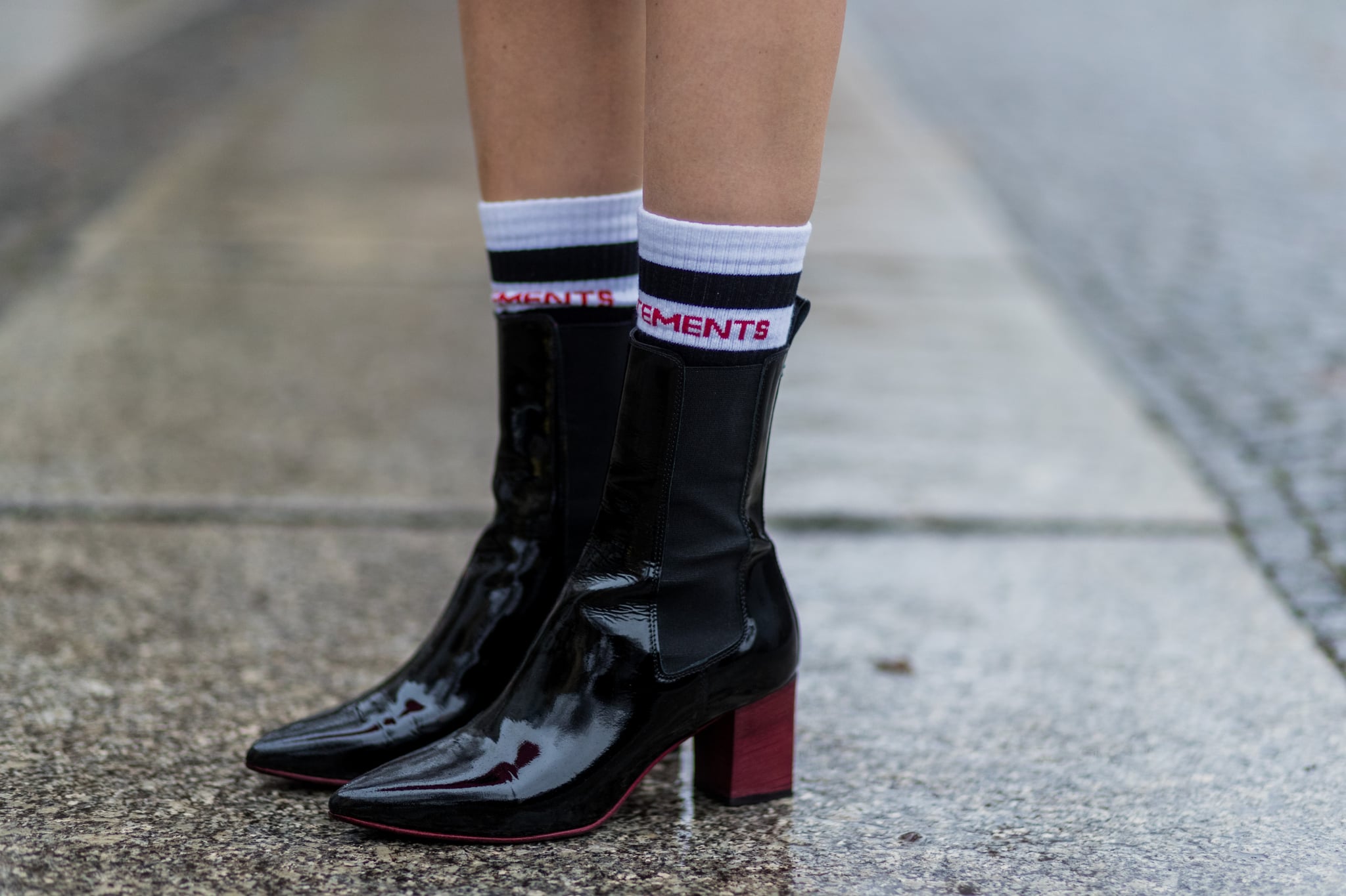 Statement Socks Street Style Trend POPSUGAR Fashion UK