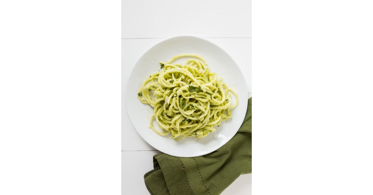Crab Zucchini Pasta With Spicy Avocado Sauce Avocado Pasta Recipes
