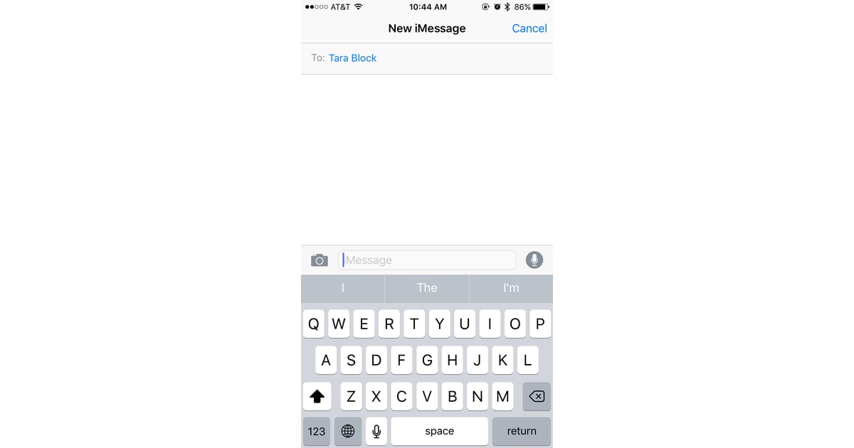 First, start an iMessage or text message as you normally would. How