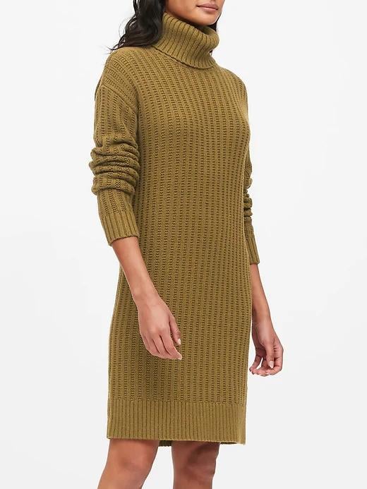 Chunky Turtleneck Sweater Dress