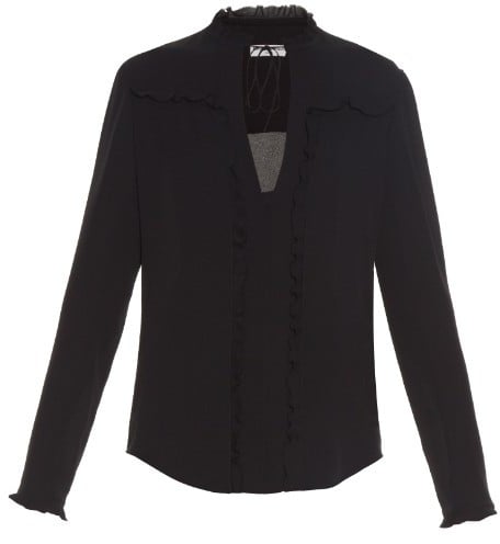 Balenciaga Tie-neck silk-crepe blouse ($1,075)