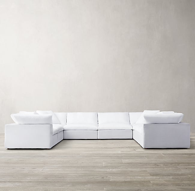 Cloud modular top customizable sectional