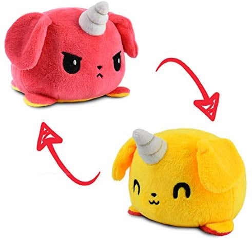 TeeTurtle Puppicorn Plushie in Red and Yellow