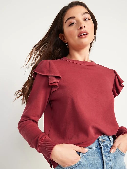 French-Terry Cropped Sweatshirt