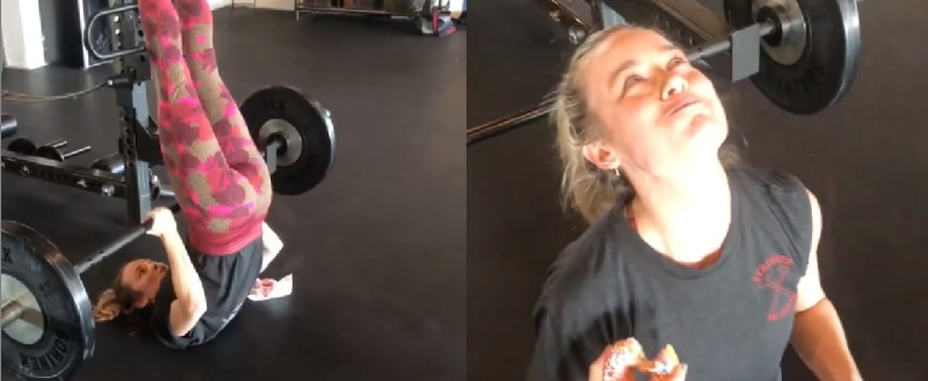 Brie Larson Ab Exercise