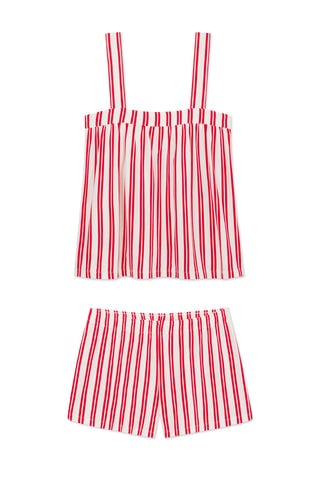 Lake DreamModal Daydream Shorts Set in Geranium Regalia Stripe