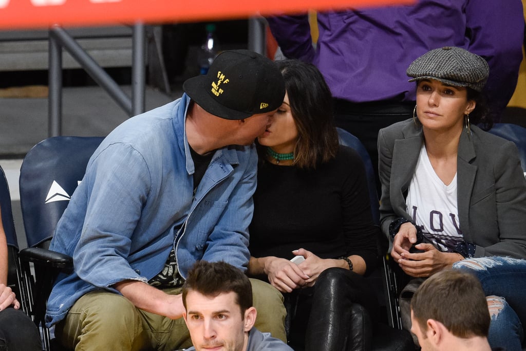 Channing Tatum and Jenna Dewan Kiss at Lakers Game 2015