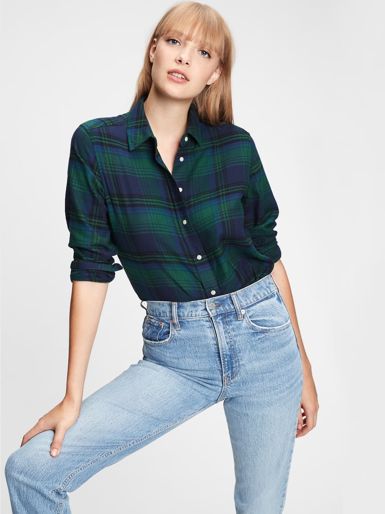 Gap Blackwatch Plaid Everyday Flannel Shirt