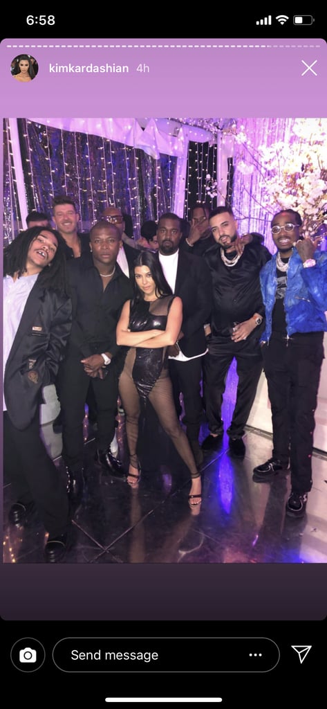 Kourtney Wore a Vintage Versace Dress to Her Birthday Party