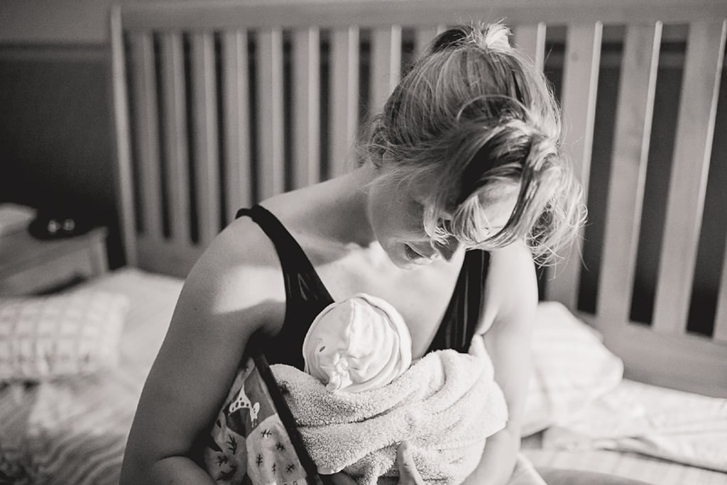 Black and White Photos of a Home Birth