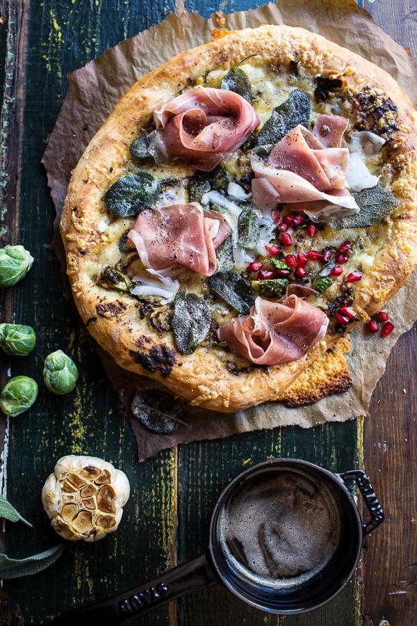 Charred Brussels Sprouts Pizza With Sage and Prosciutto