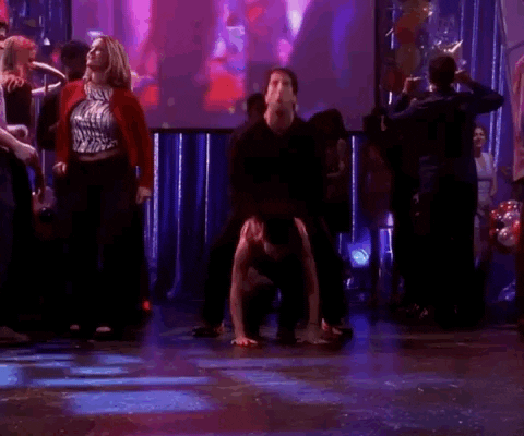 Monica and Ross Performing "The Routine"