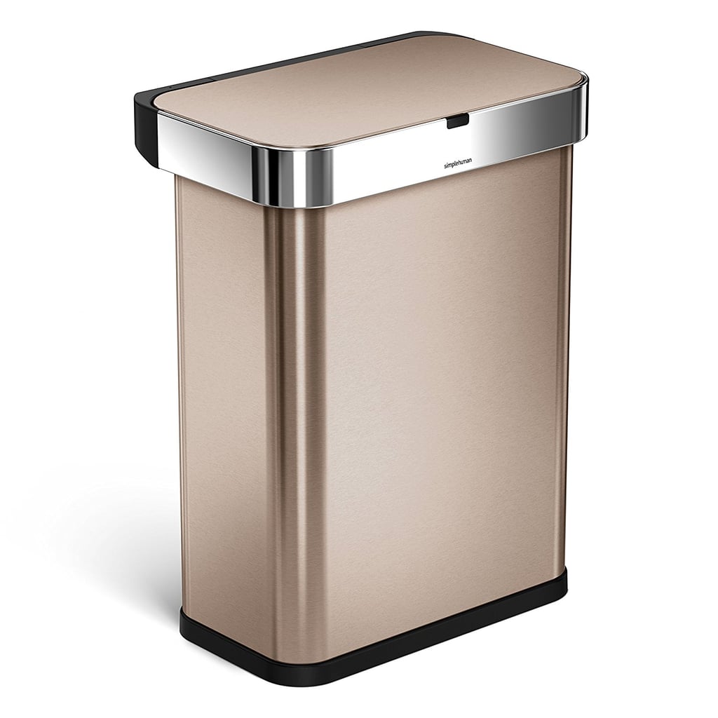 Simplehuman Stainless Steel Touch-Free Sensor Trash Can With Voice and Motion Sensor