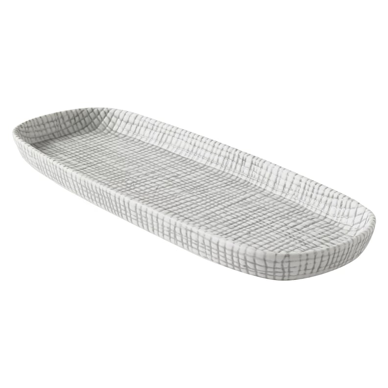 A Polished Tray: Cestino Tray in Gray/White