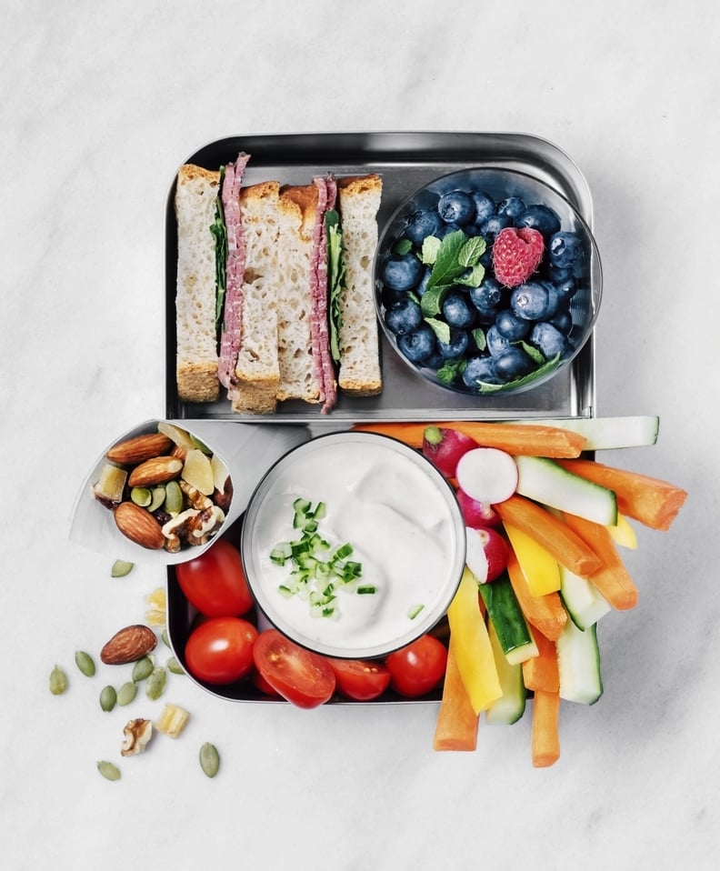 Lunch box on white background