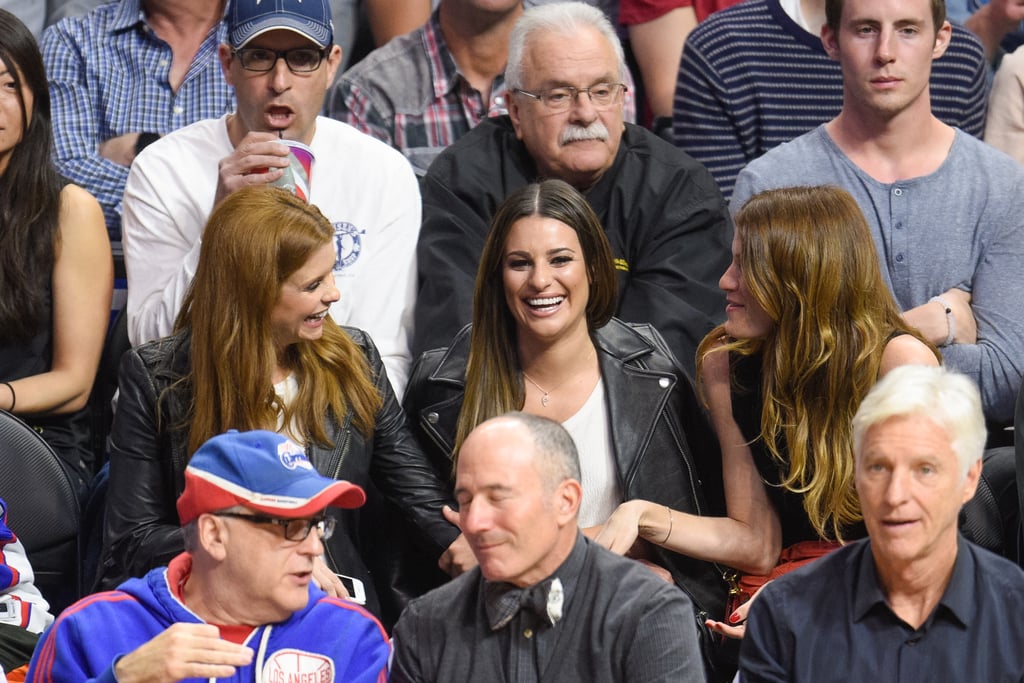 Lea Michele at Clippers Game February 2016